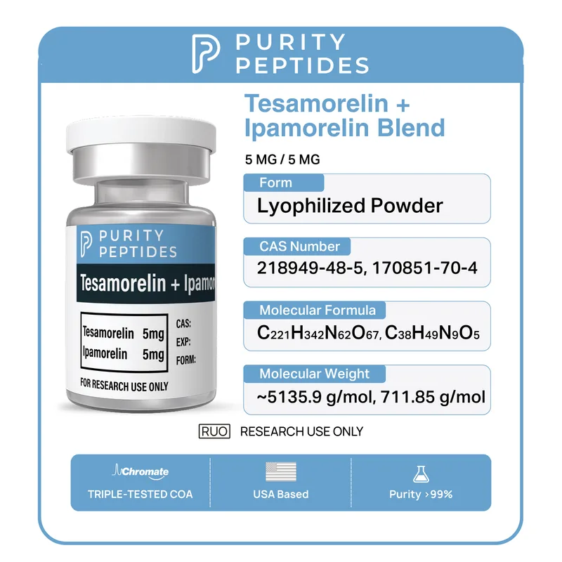Tesamorelin + Ipamorelin Blend 5/5mg secondary view
